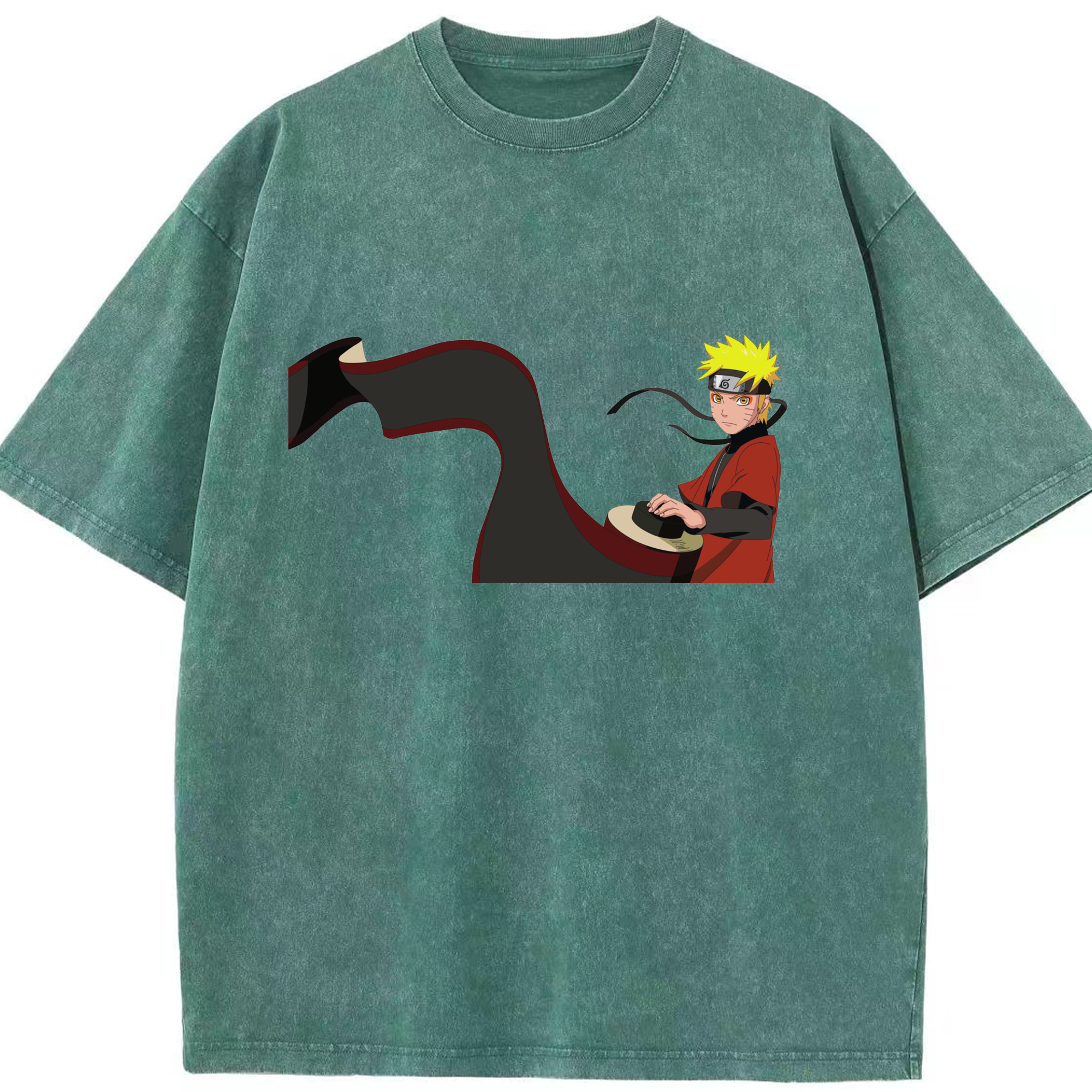 （画像用） NARUTO -ナルト- うずまき ナルト Uzumaki Naruto 綿100% ヴィンテージ風 半袖Tシャツ（フロントプリント）